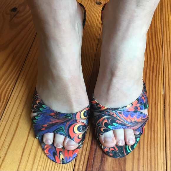 Sacha London Mulit-Colored Mules Heels, EUC, 8 - Picture 12 of 12